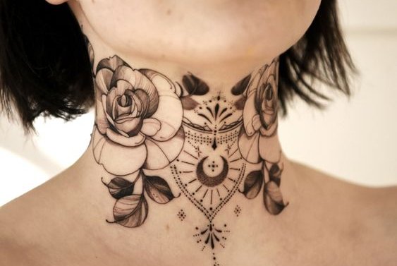 Floral shoulder to neck tattoo #finelinetattoo #floraltattoo #fyp | fine  line tattoos | TikTok