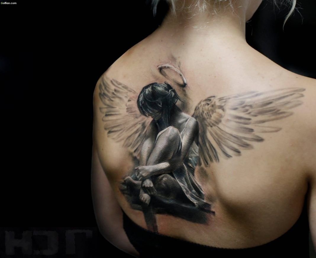 Voorkoms® Angel With bird Men and Women Waterproof Temporary Body Tattoo :  Amazon.in: Beauty